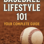 The image is showing a baseball on an earth on the image is the inscription baseball lifestyle 101 - Your complete guide