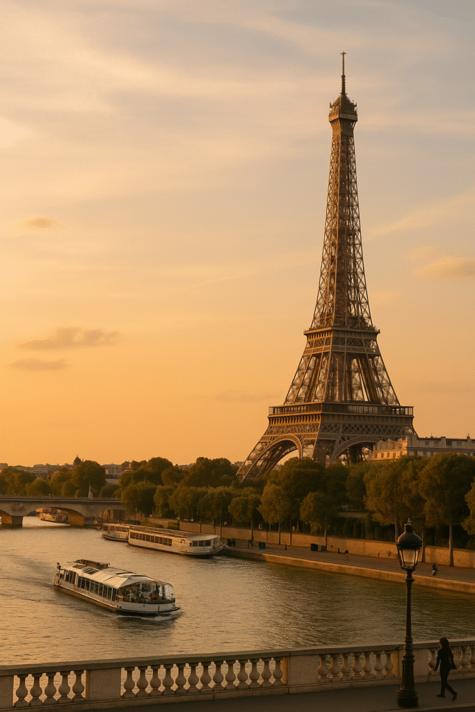 a picture of the tower in Paris. European cities.