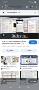 scrivener vs google docs. A screen shot of scrivener image on chrome