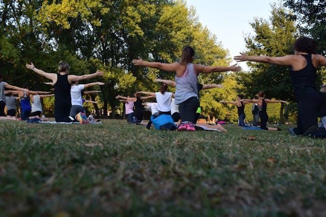 Texas Thanksgiving Fitness: 5 Simple Moves You'll Love. A picture of people carrying out an outdoor exercise.