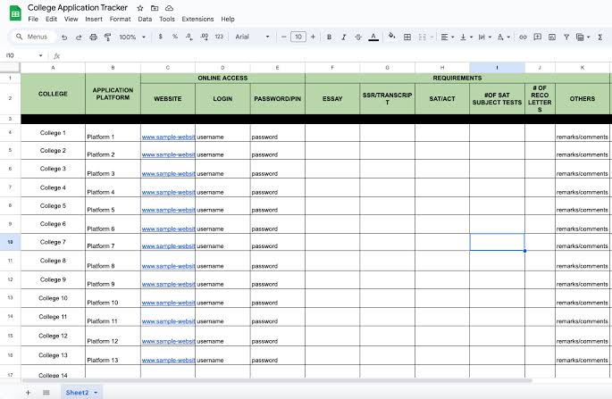A spreadsheet made by filedrop