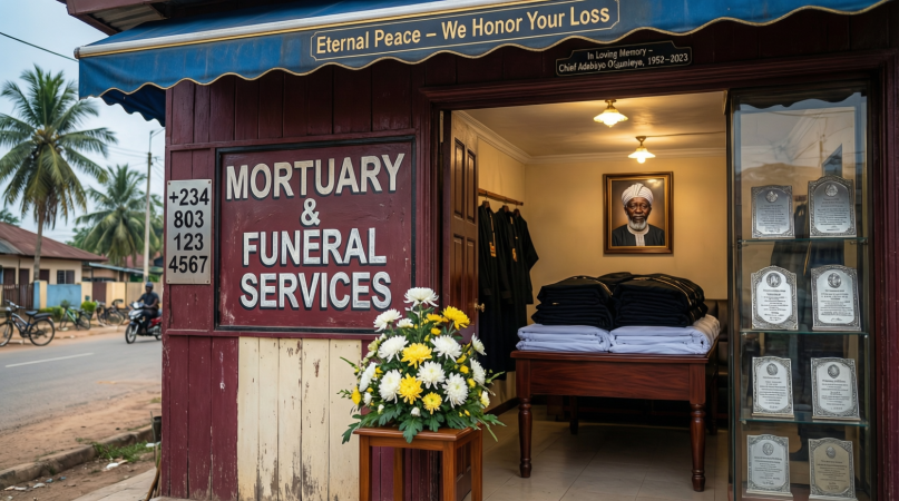 a typical Nigeria mortuary business
