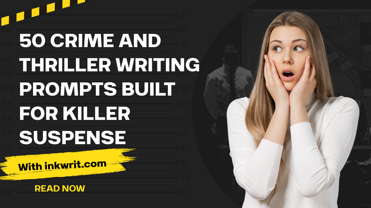50 Crime and Thriller Writing Prompts built For killer Suspense - Inkwrit