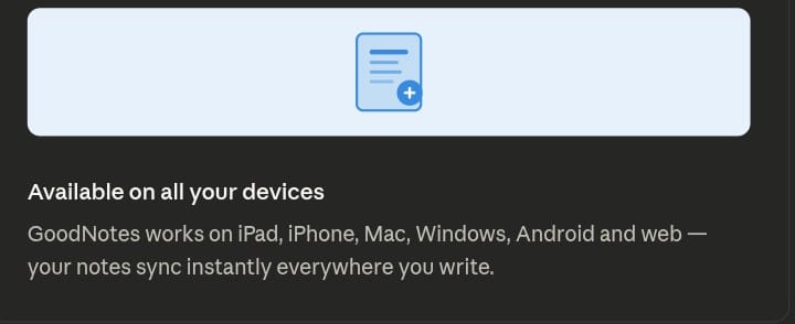 GoodNotes whiteboard feature